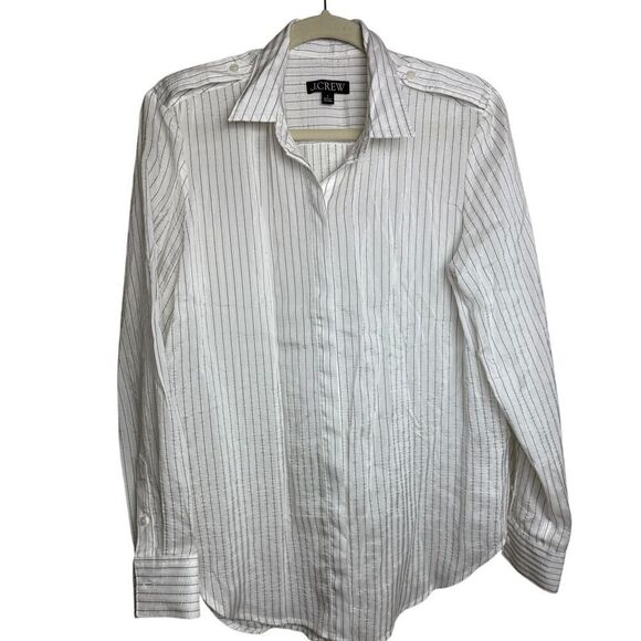 J. Crew Textured Drapery Button Down Shirt Women’s Sz. S - Picture 3 of 8